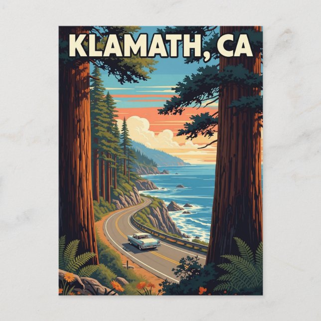 Klamath California Travel Postcard (Front)