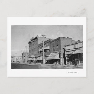 Klamath Falls, OR View looking up Main Street Postcard