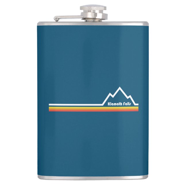 Klamath Falls Oregon Hip Flask (Front)