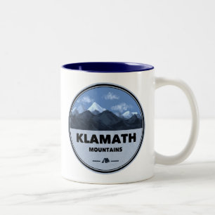 Klamath Mountains California Oregon Camping Two-Tone Coffee Mug