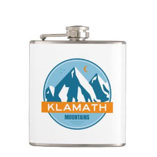 Klamath Mountains California Oregon Hip Flask