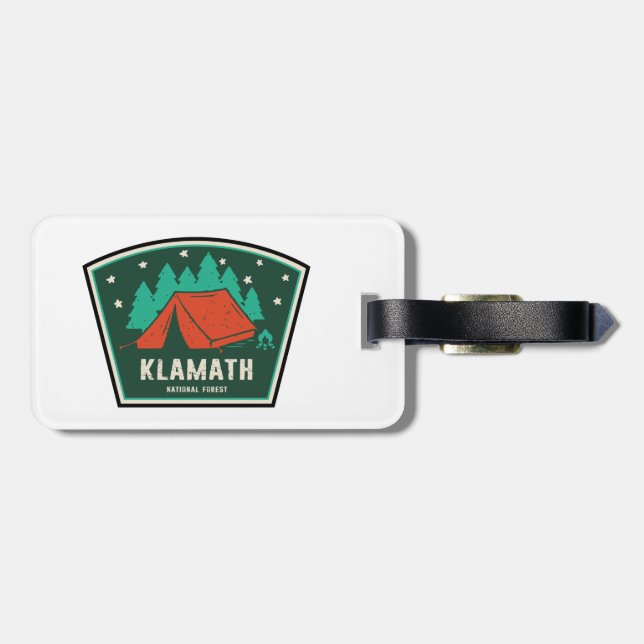 Klamath National Forest Camping Luggage Tag (Back Horizontal)