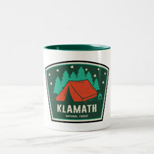 Klamath National Forest Camping Two-Tone Coffee Mug