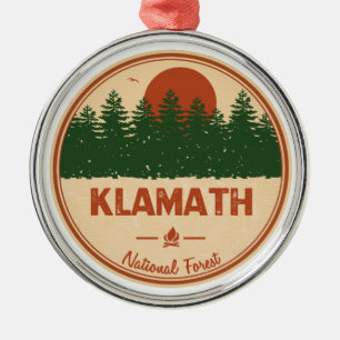Klamath National Forest Metal Tree Decoration