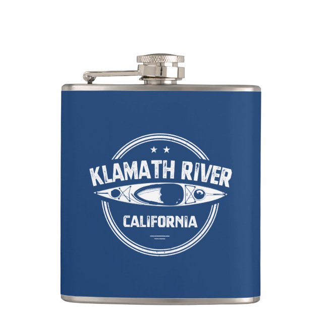 Klamath River, California Hip Flask (Front)