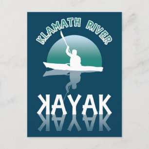 Klamath River California - Kayak Postcard