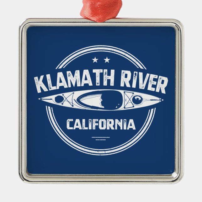 Klamath River, California Metal Tree Decoration (Front)