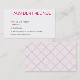 Klare Visitenkarte Business Card