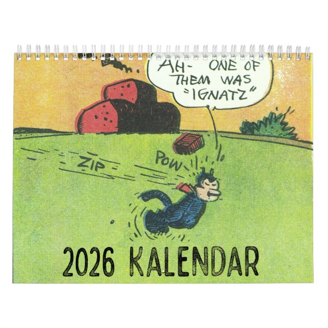 Klassic Kartoon Kat 2026 Calendar (Cover)