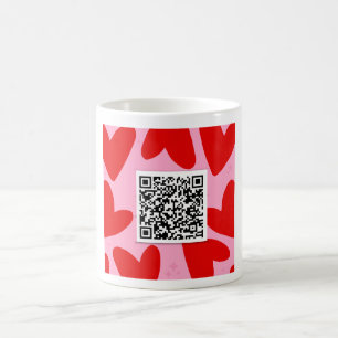 Klassische, weiße Tasse mit Liebeslied per QR-Code Coffee Mug