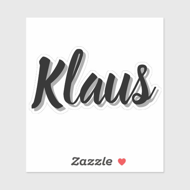 Klaus Mens Name, (Sheet)