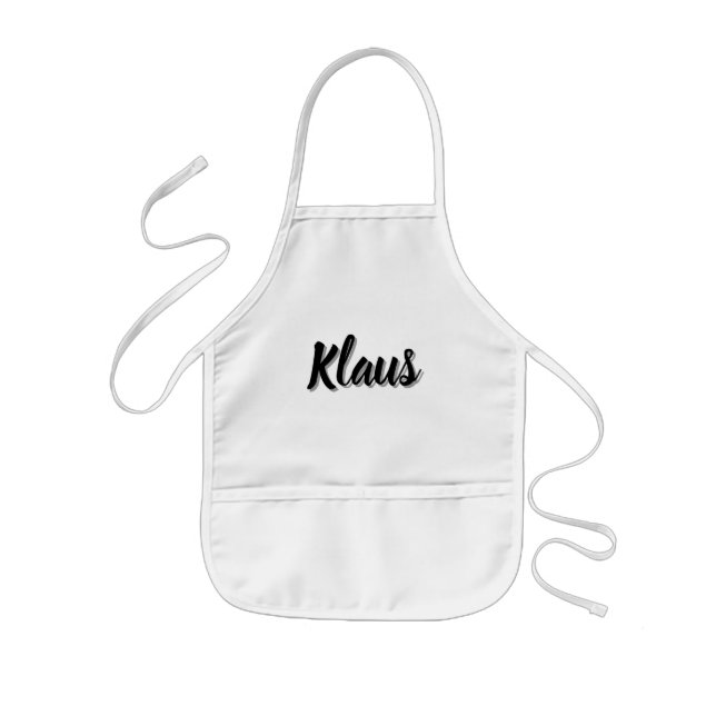 Klaus Mens Name, Kids Apron (Front)