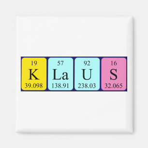 Klaus periodic table name magnet