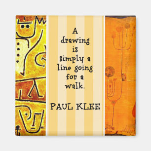 Klee - Abstract artwork and quotation Magnet