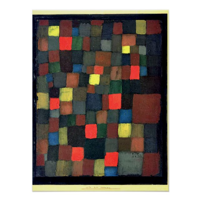 Klee - Abstract Colour Harmony with Squares Poster (Front)