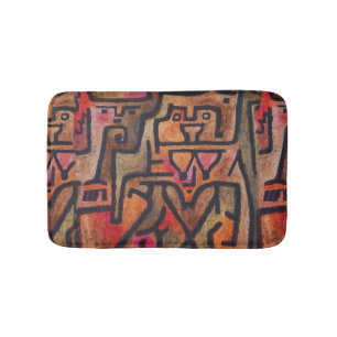 Klee Abstract Forest Expressionist Modern Art Bath Mat