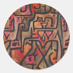 Klee Abstract Forest Expressionist Modern Art Classic Round Sticker