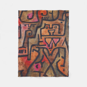 Klee Abstract Forest Expressionist Modern Art Fleece Blanket
