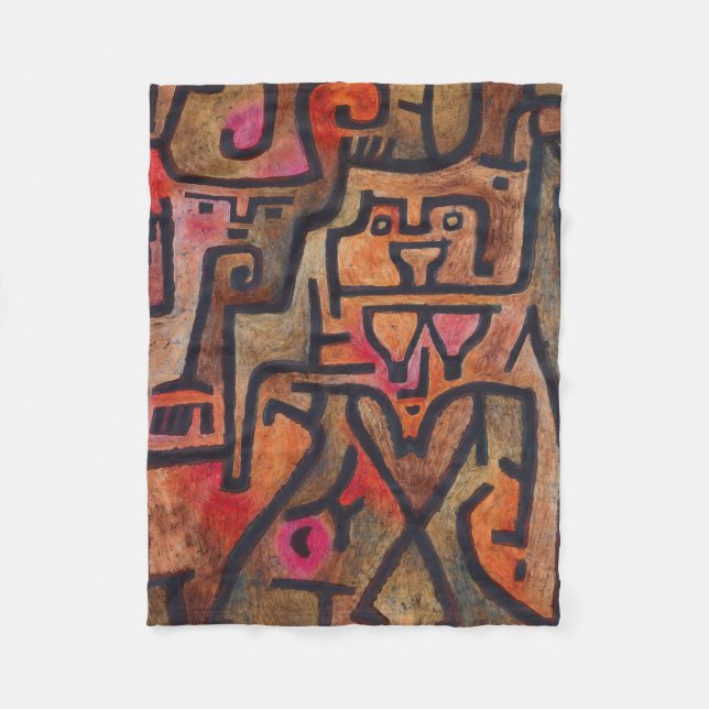 Klee Abstract Forest Expressionist Modern Art Fleece Blanket (Front)