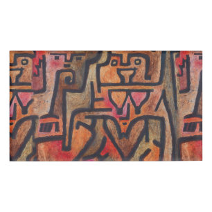 Klee Abstract Forest Expressionist Modern Art Name Tag