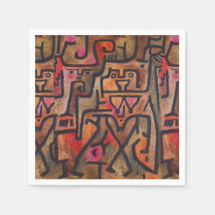 Klee Abstract Forest Expressionist Modern Art Napkin