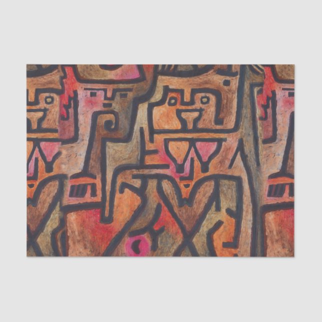 Klee Abstract Forest Expressionist Modern Art Tissue Paper (Front)