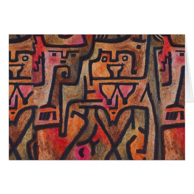 Klee Abstract Red Abstract Expressionist Nature  (Front Horizontal)