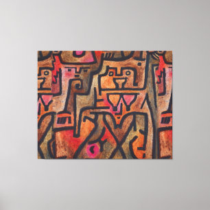 Klee Abstract Red Abstract Expressionist Nature Canvas Print
