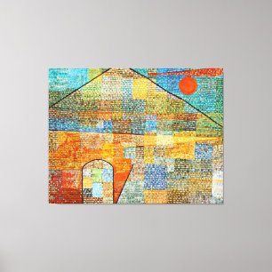 Klee - Ad Parnassus, famous abstract painting, Canvas Print