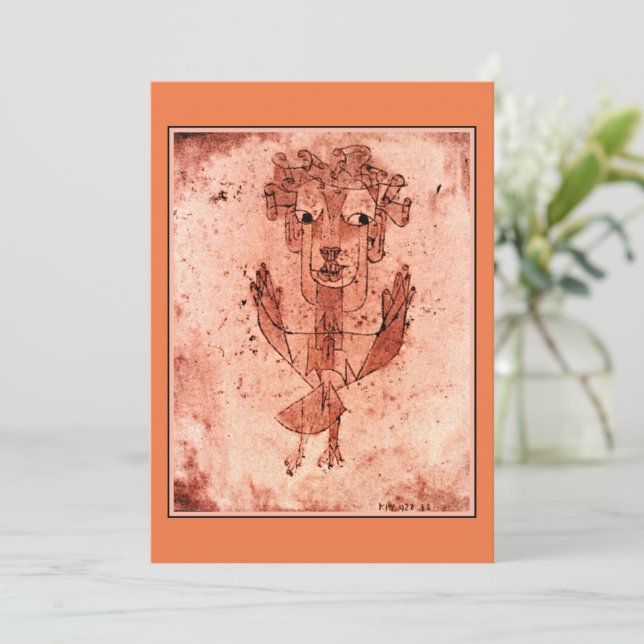 Klee - Angelus Novus (New Angel) Holiday Card (Standing Front)