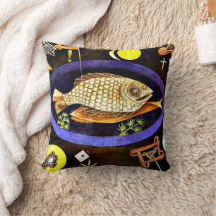 Klee - Aroundfish painting Cushion