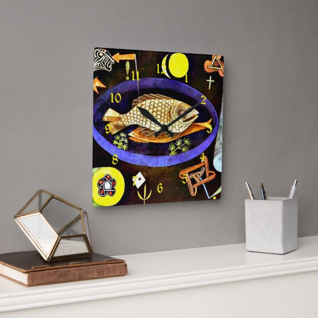 Klee - Aroundfish Square Wall Clock (Office)