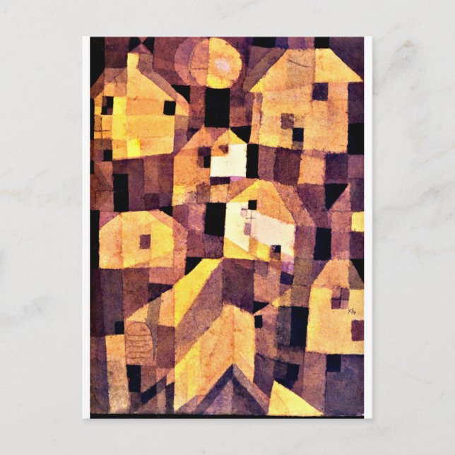 Klee - Autumnal Place, 1921 Postcard (Front)