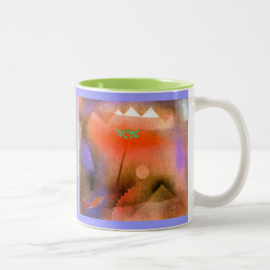 Klee - Bird Wandering Off Two-Tone Coffee Mug