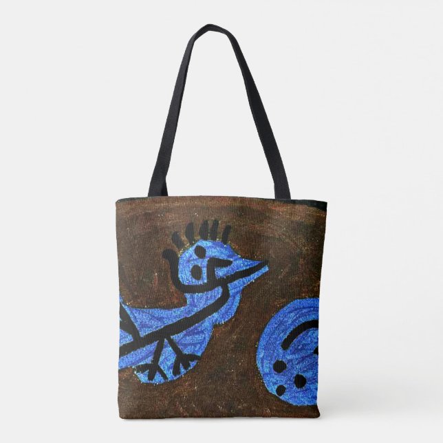 Klee - Blue Bird-Pumpkin Tote Bag (Back)