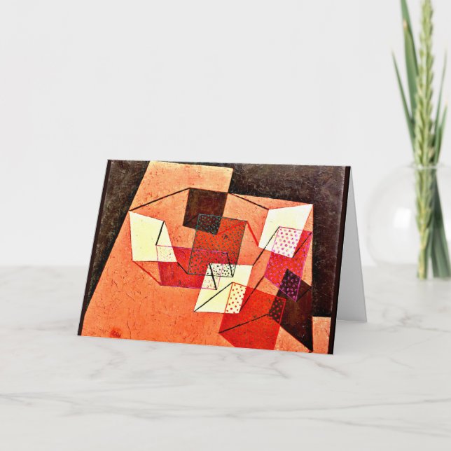 Klee - Braced Surfaces, famous painting, Card (Front)