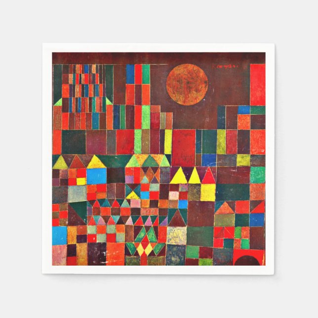 Klee - Castle and Sun Ceramic Napkin (Front)