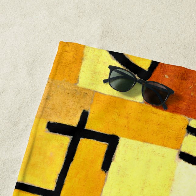 Klee - Characters in Yellow, Beach Towel (In Situ)