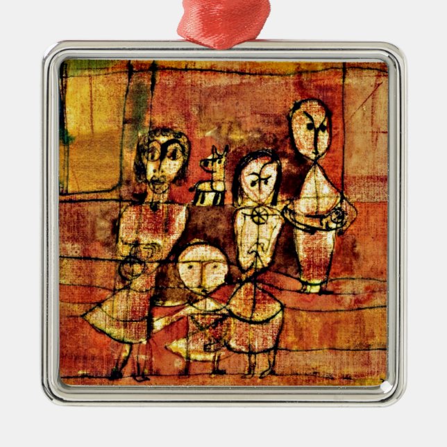 Klee - Children and Dog Metal Tree Decoration (Front)