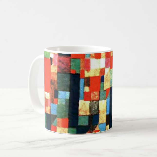 Klee - City Picture with Red and Green Coffee Mug (Front Left)