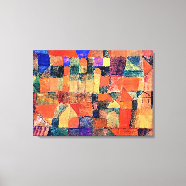 Klee - City with the Three Domes Canvas Print (Front)
