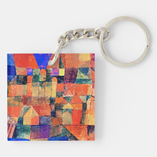 Klee - City with the Three Domes Key Ring (Back)