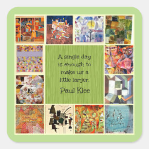 Klee - Colorful Collage Square Sticker
