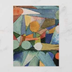 Klee - Colour Shapes abstract art Postcard