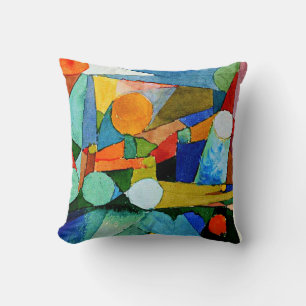 Klee - Colour-Shapes, famous painting, Cushion