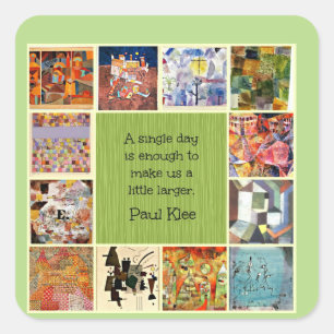 Klee - Colourful Collage Square Sticker