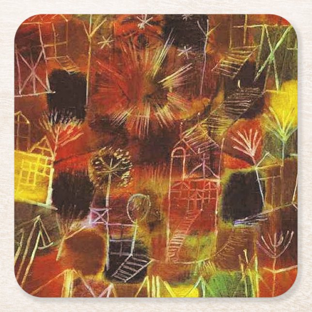 Klee - Cosmic Composition Square Paper Coaster (Front)