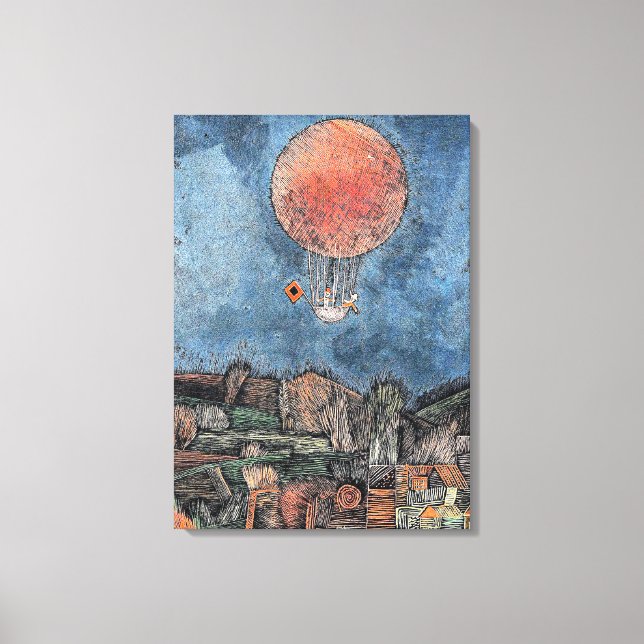 Klee - Der Luftballoon, abstract artwork Canvas Print (Front)
