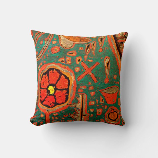 Klee - Efflorescence, abstract artwork, Cushion (Front)