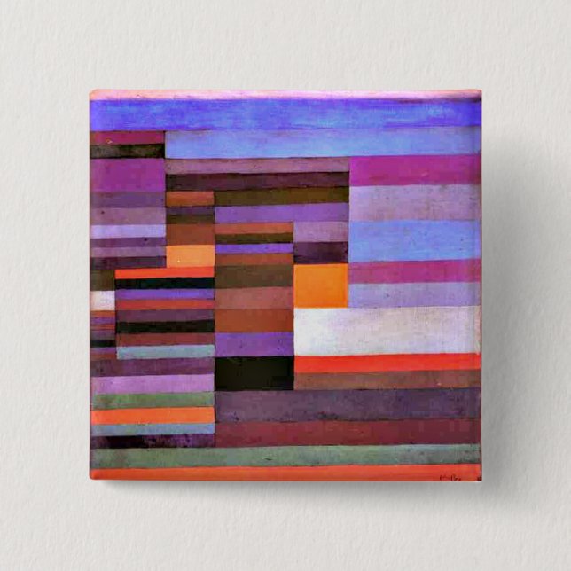 Klee - Fire Evening 15 Cm Square Badge (Front)